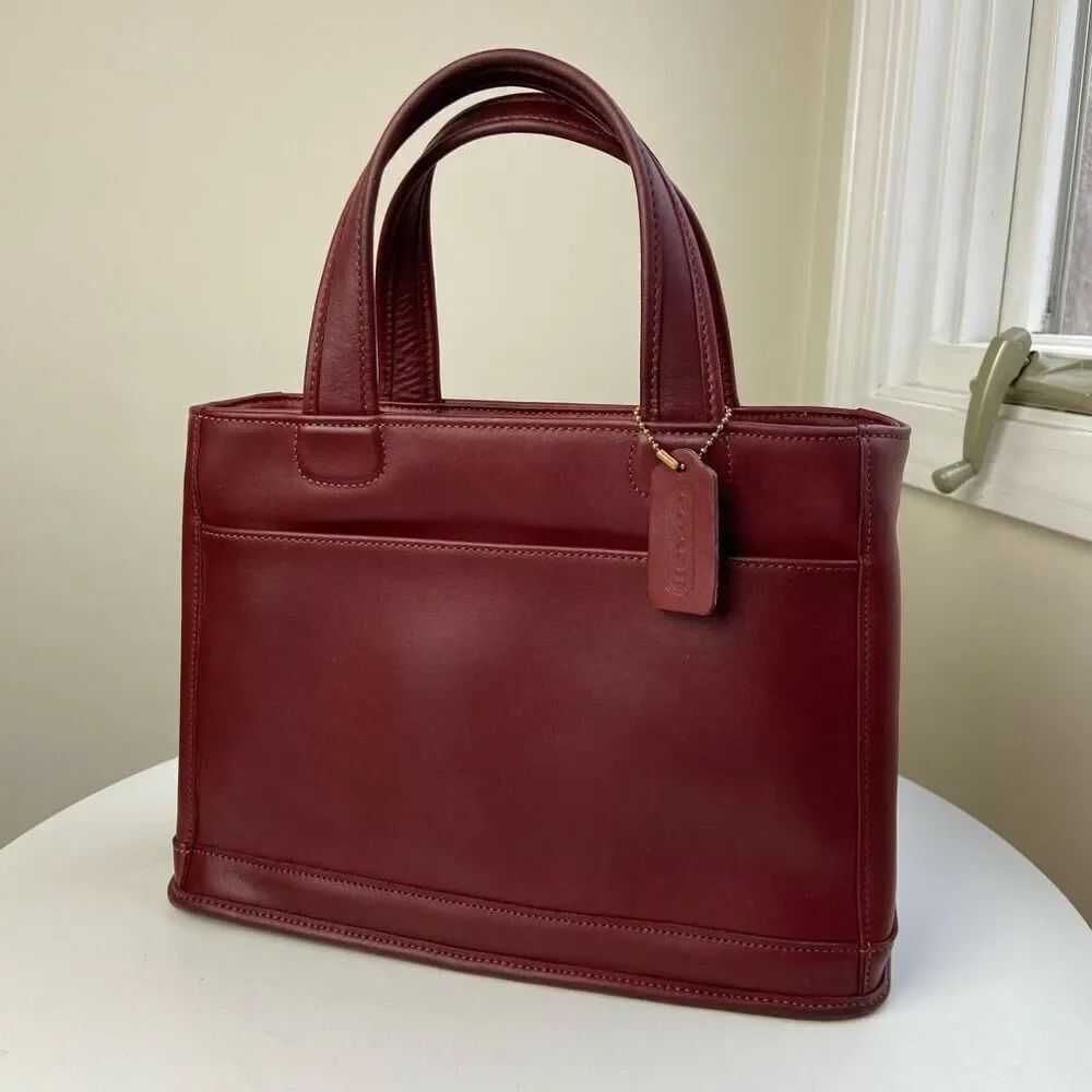 Authentic Old Coach E0D-9303 Tote bag Bordeaux vintage 0911